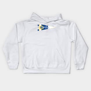 Topeka Flag Pennant Kids Hoodie